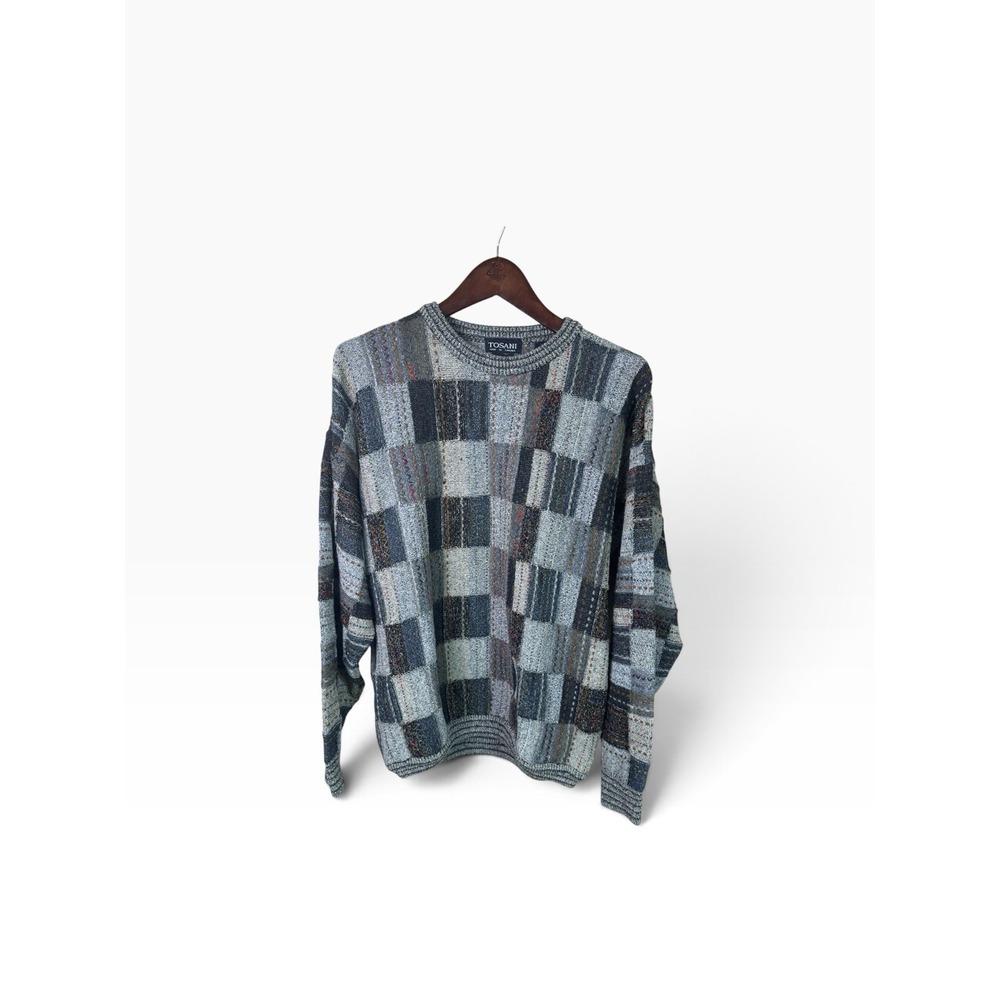 90s Vintage Knit Sweater Textured 3d Oversized Retro Street Size M Canada Made